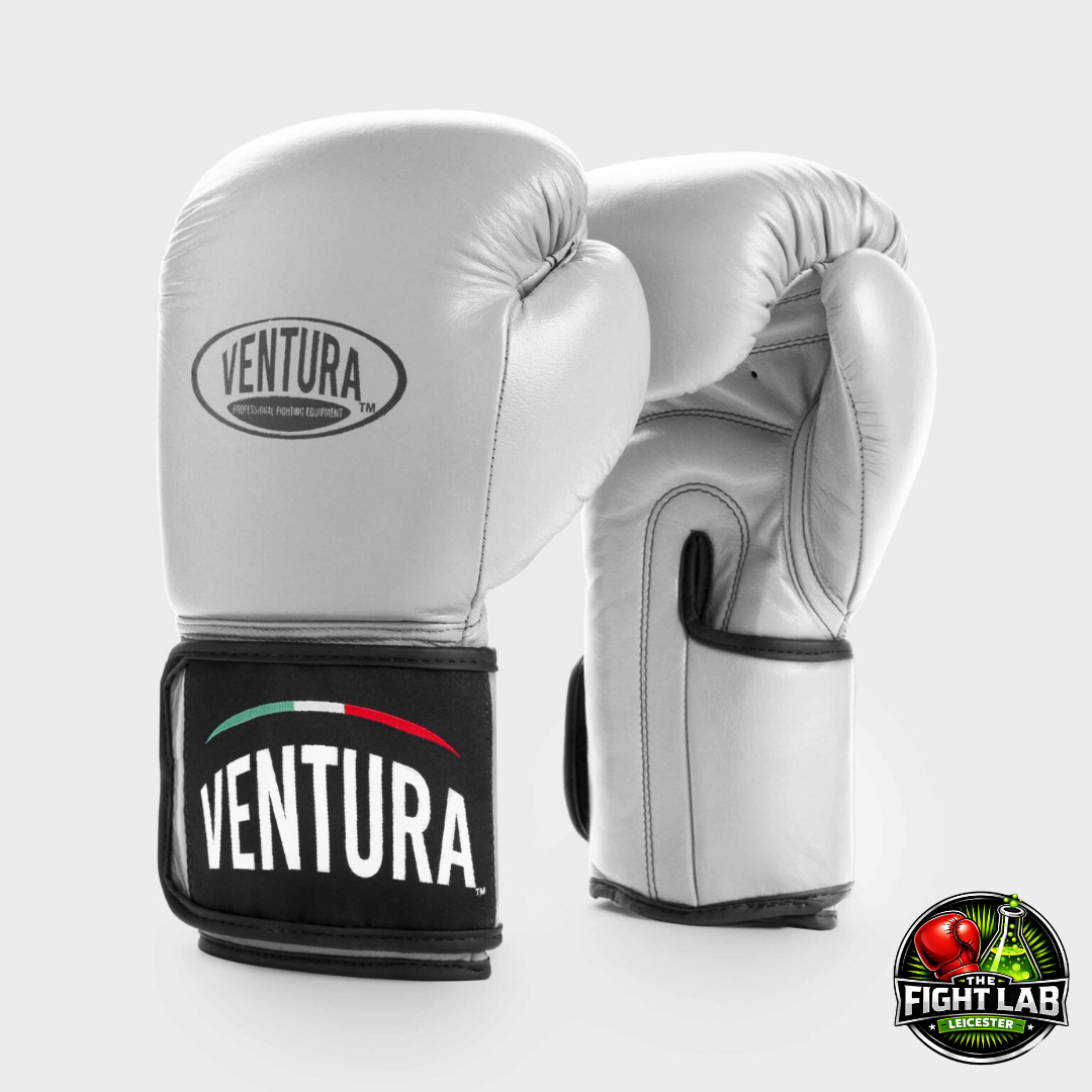 Silver Velcro Boxing Glove