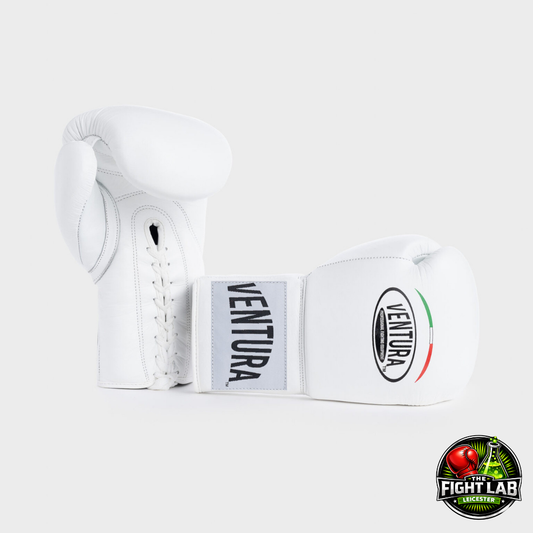 White Laced Boxing Glove