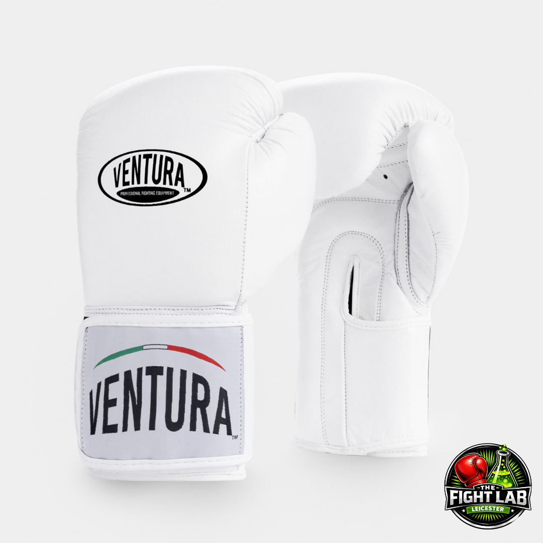 White Velcro Boxing Glove